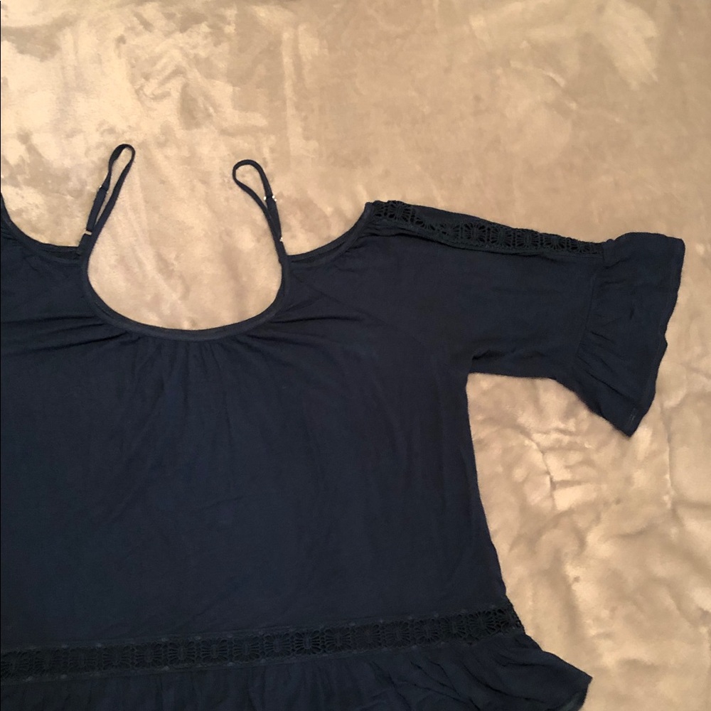 Cato Dark Blue Off-Shoulder Blouse
